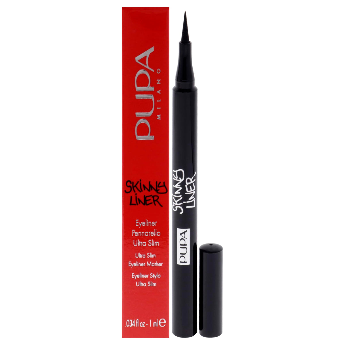 Pupa Milano Skinny Eyeliner  Ultra Slim For Maximum Precision  Soft Felt Tip Helps Create Wings  Intensifies The Lash Line  