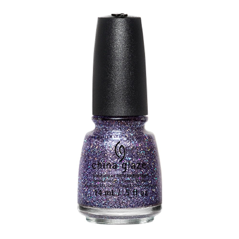 China Glaze Nail Polish - Pick Me Up Purple 1421, Clear & Silver, 1 Count