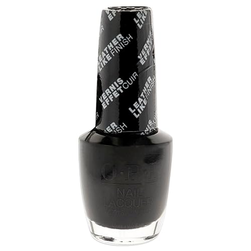 Opi Nail Lacquer, Leather - Grease Is The Word, Black, 0.5 Fl Oz, Long-Lasting Nail