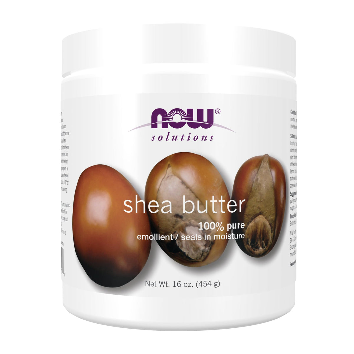 Now Foods Shea Butter, Skin Emollient For Dry Skin, 16 Oz - Moisture Sealing Formula