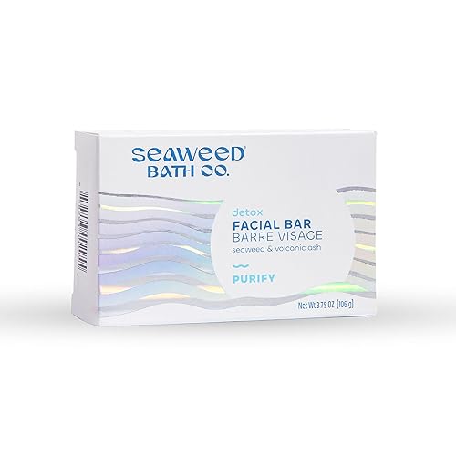 The Seaweed Bath Co. Purify Detox Facial Bar Soap With Seaweed & Volcanic Ash, 3.75 Oz