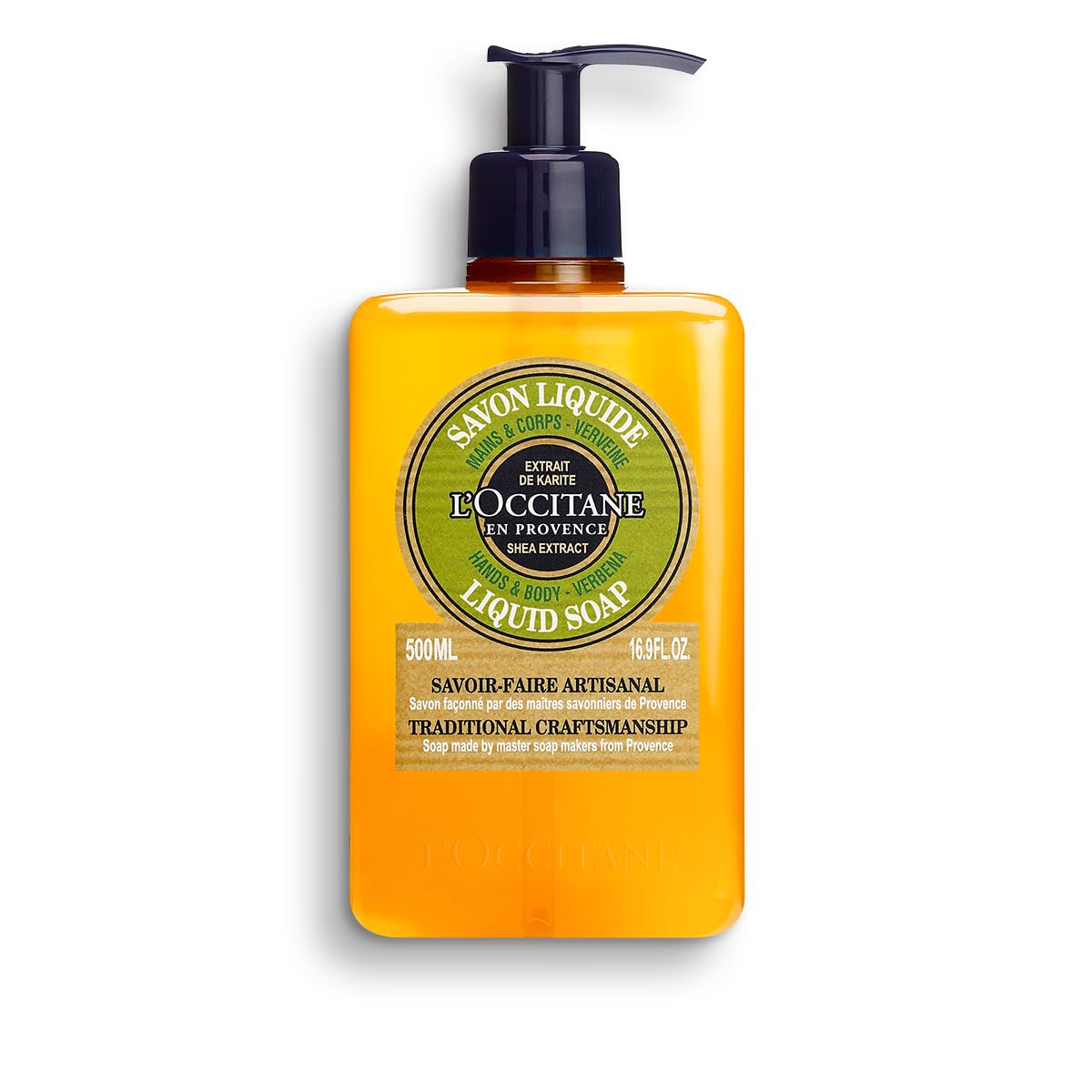 Shea Hands  Body Verbena Liquid Soap 169 Oz Cleanse  Refreshing Lemony Scent  Infused With Shea Extract to Soften  Artisinal 