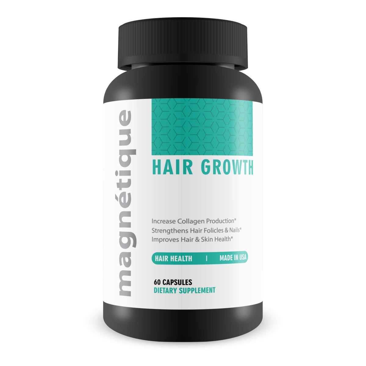 Magnetique Hair Growth Supplement - Promotes Stronger, Longer Hair - Gmo Free, Natural Ingredients