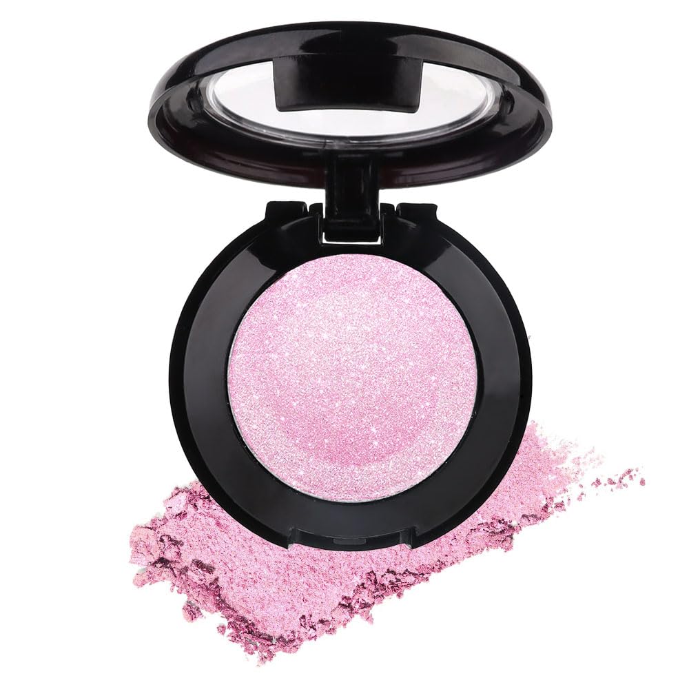 Cakaila Pink Matte Shimmer Eyeshadow - High Pigment, Longwear, Waterproof, Includes Brush & Mirror