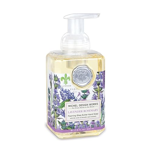 Michel Design Works Lavender Rosemary Foaming Hand Soap, 17.8 Fl Oz - Vibrant & Refreshing