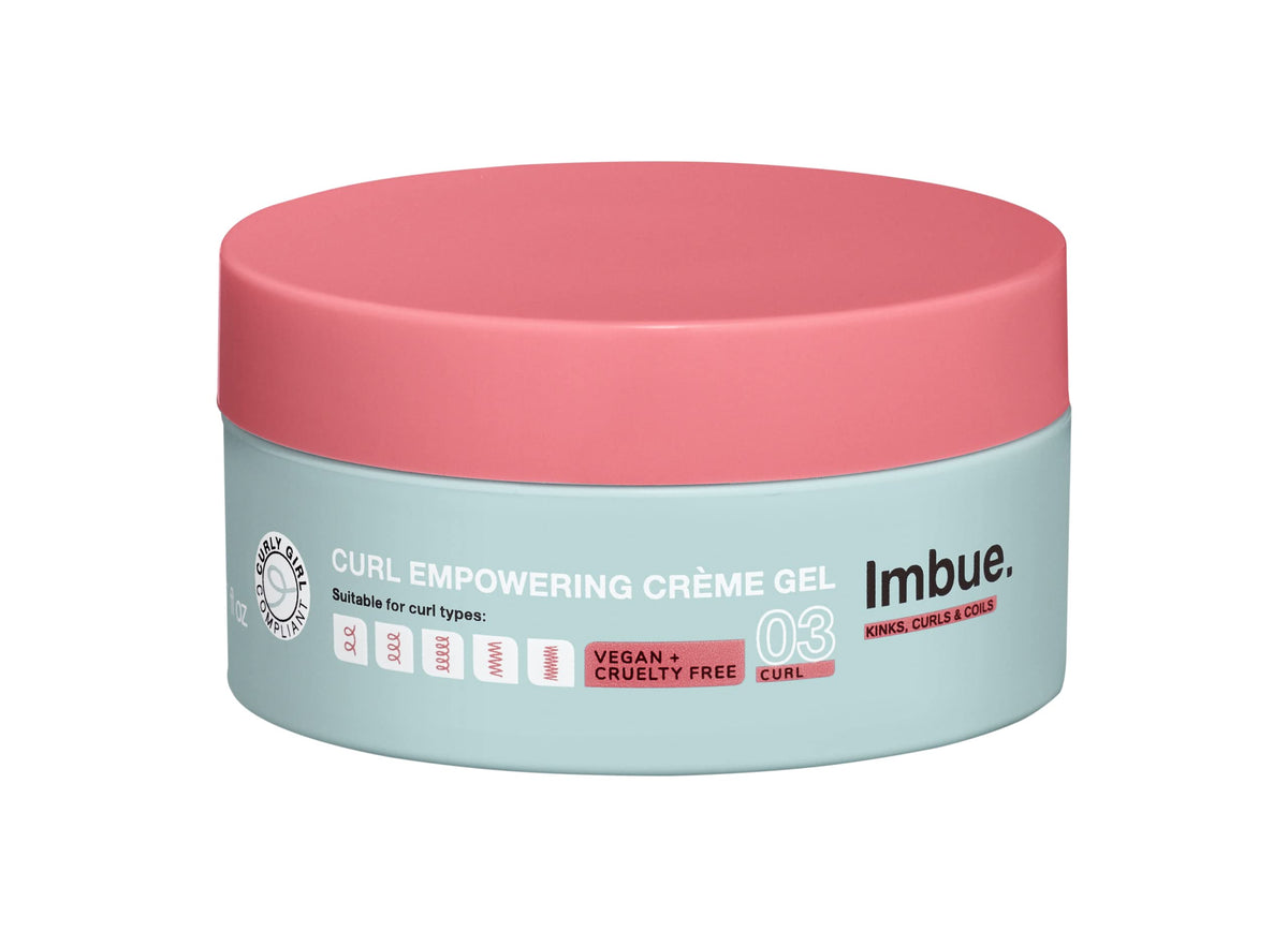 Imbue Curl Empowering Crème Gel 6.7 Oz - Vegan Curl Enhancer & Edge Control For Curly Hair