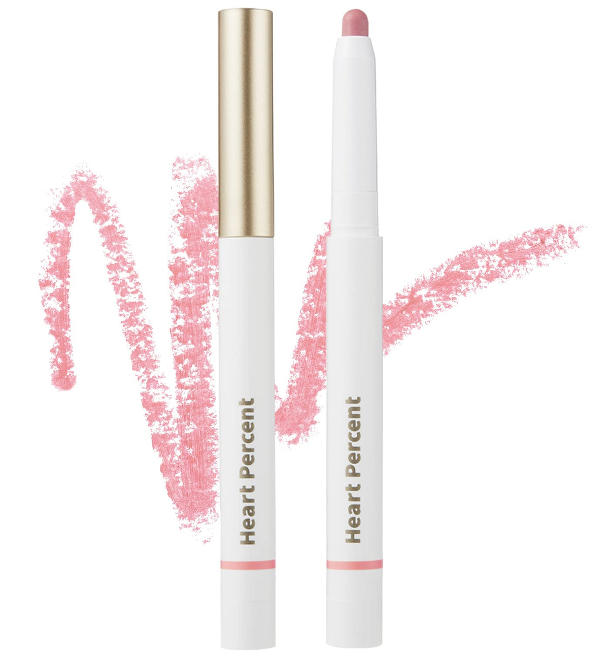 Heart Percent Long-Lasting Creamy Lip Crayon #02 Creamy Pink - Retractable Lip Pencil 0.8G