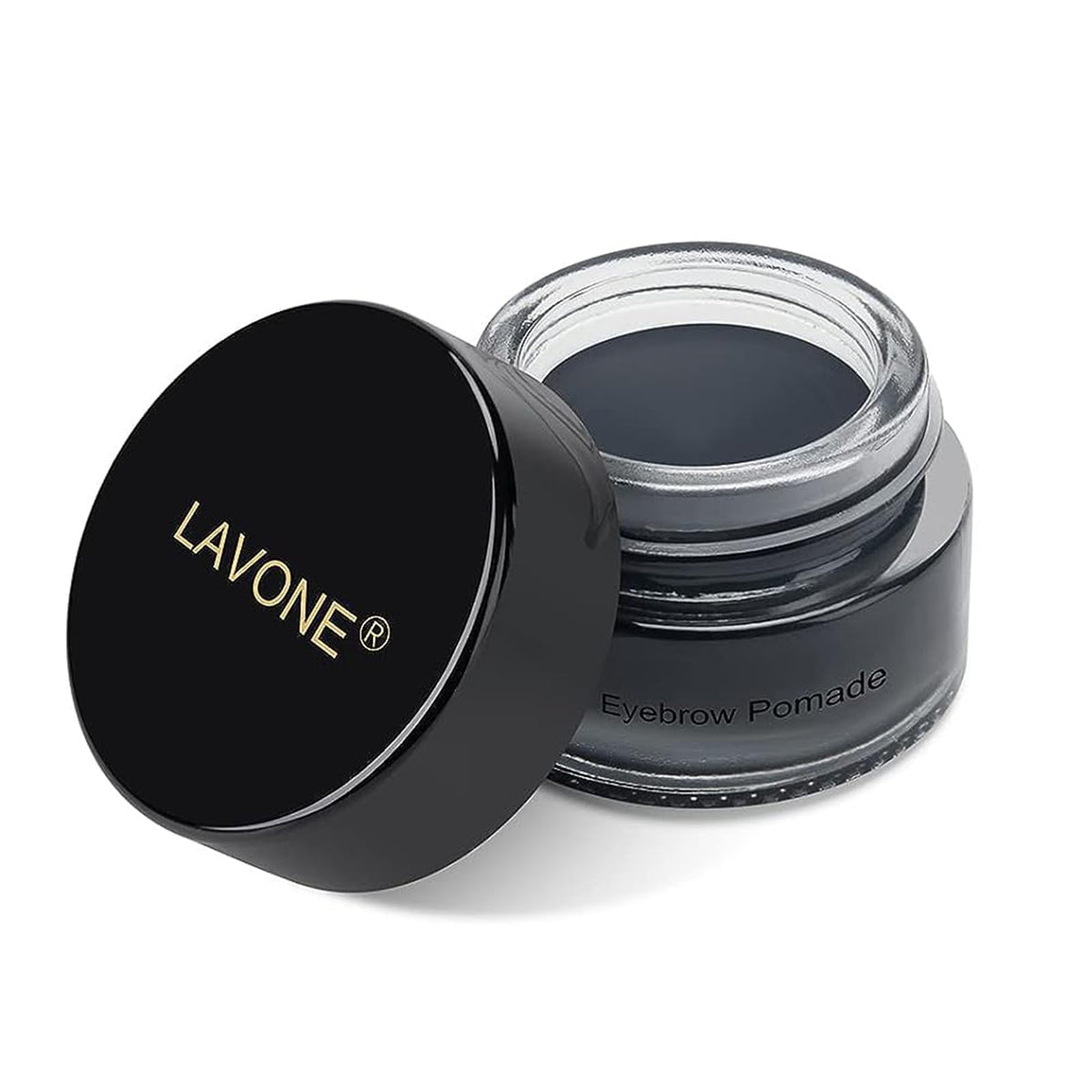 Lavone Waterproof Eyebrow Pomade - Long-Lasting, Smudge Proof, Dark Black, 1 Count