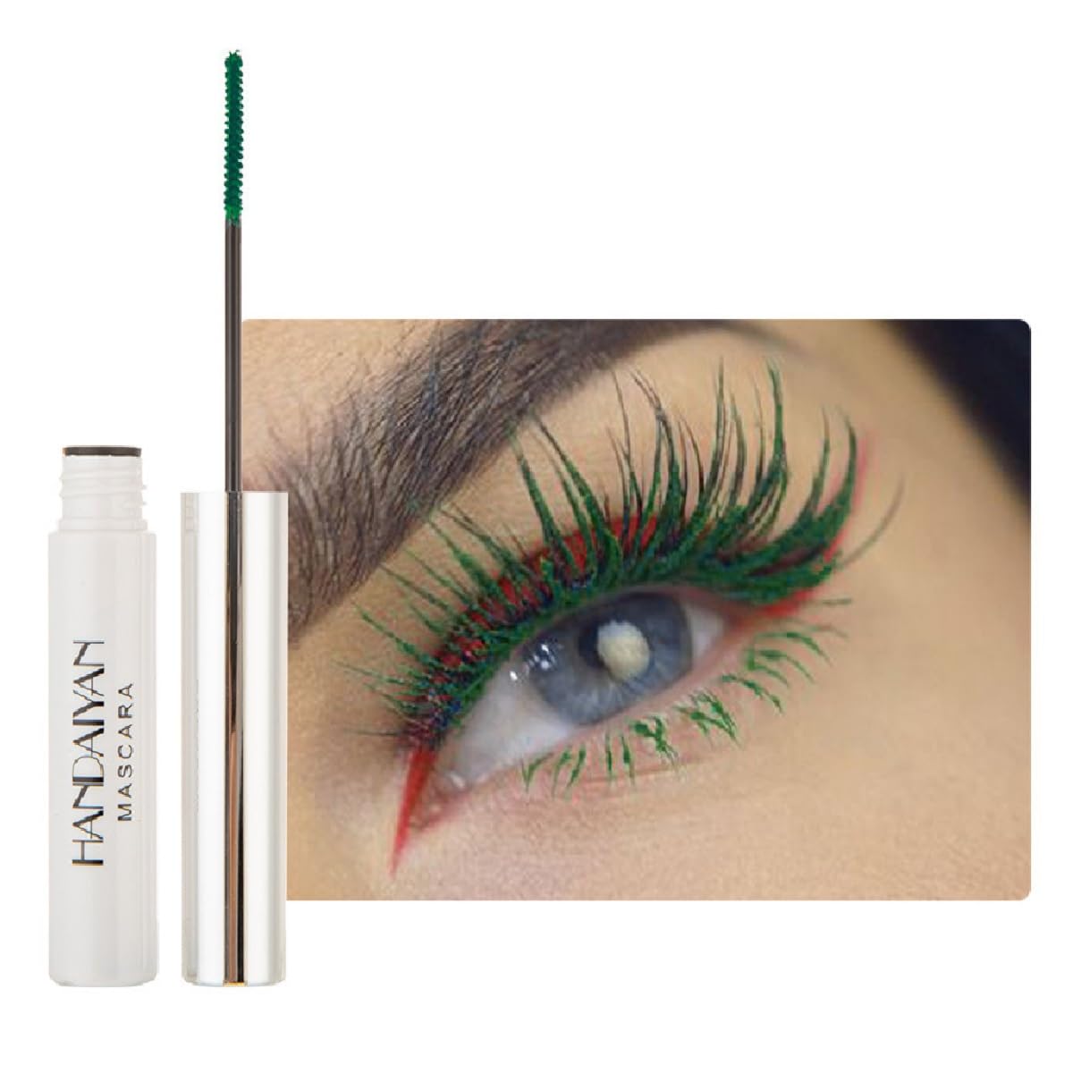 Nvyue Green Waterproof Mascara - Fast Drying, Curling & Lengthening Eye Makeup (07) 0.18 Fl Oz