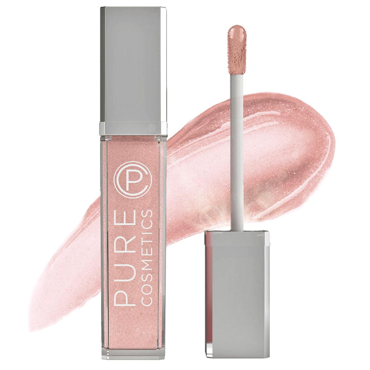 Pure Cosmetics LED Lip Gloss - Hydrating & Non-Sticky - Nude Beach - 0.3 Fl Oz