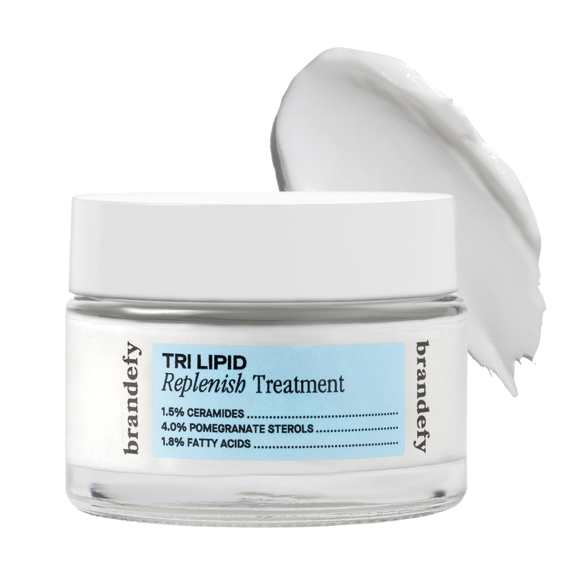 Brandefy Tri Lipid Replenish Treatment - 1.5% Ceramides, Peptide Moisturizer, 1