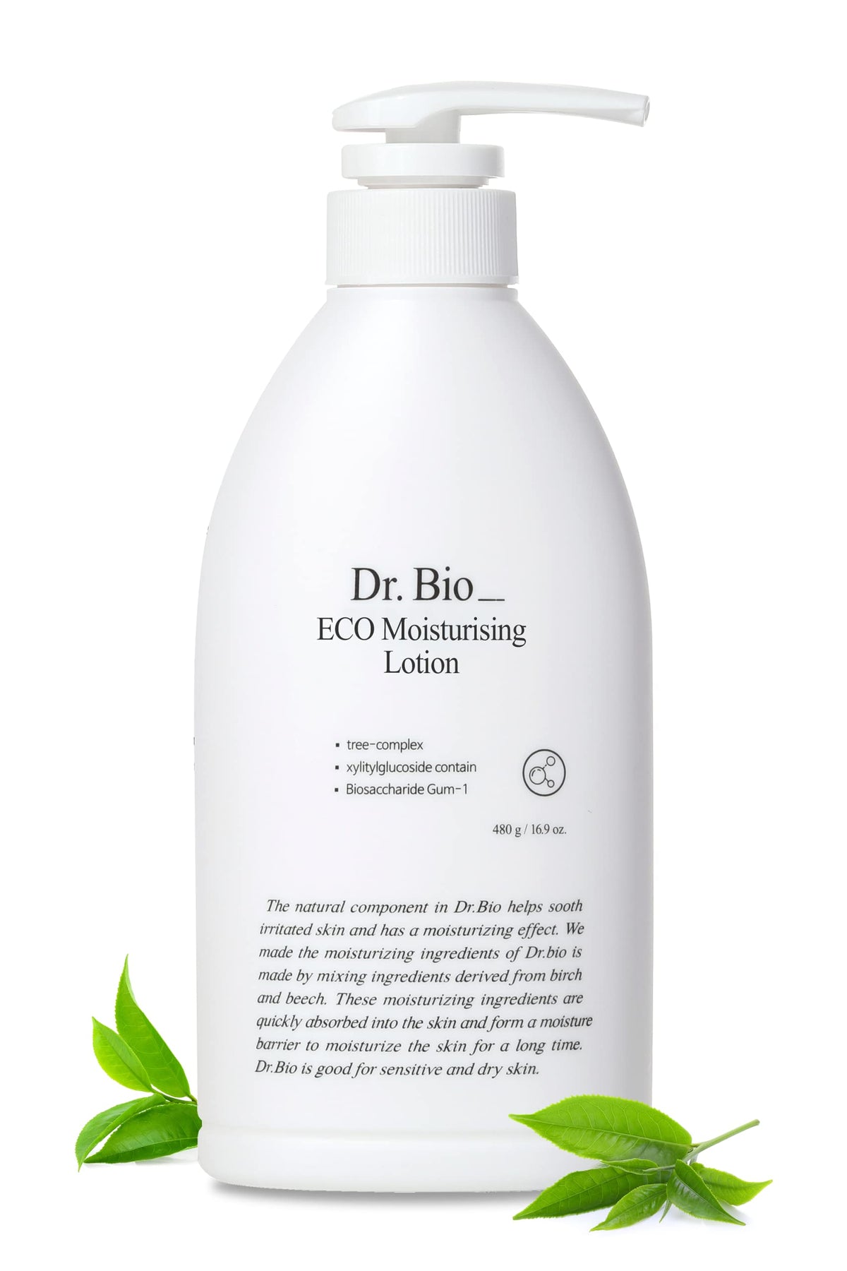 Dr.Bio Eco Moisture Lotion - Vegan Daily Moisturizer For Sensitive Skin With Ceramide & Probiotics