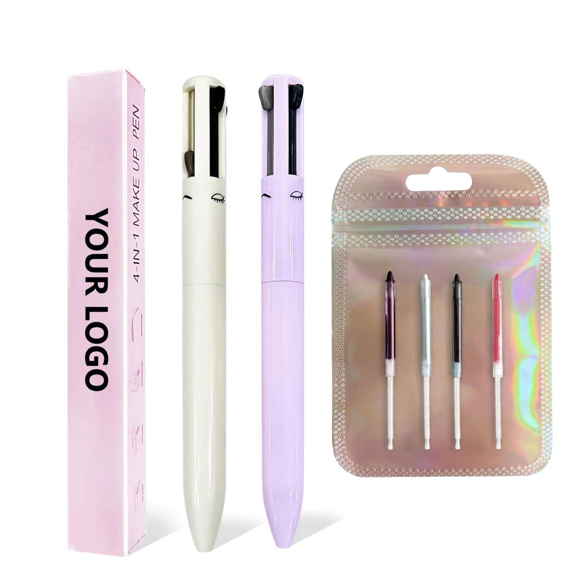 Fantasyday 4-In-1 Makeup Pen - Brow Contour, Highlighter, Concealer, Travel Size, Versatile Shades