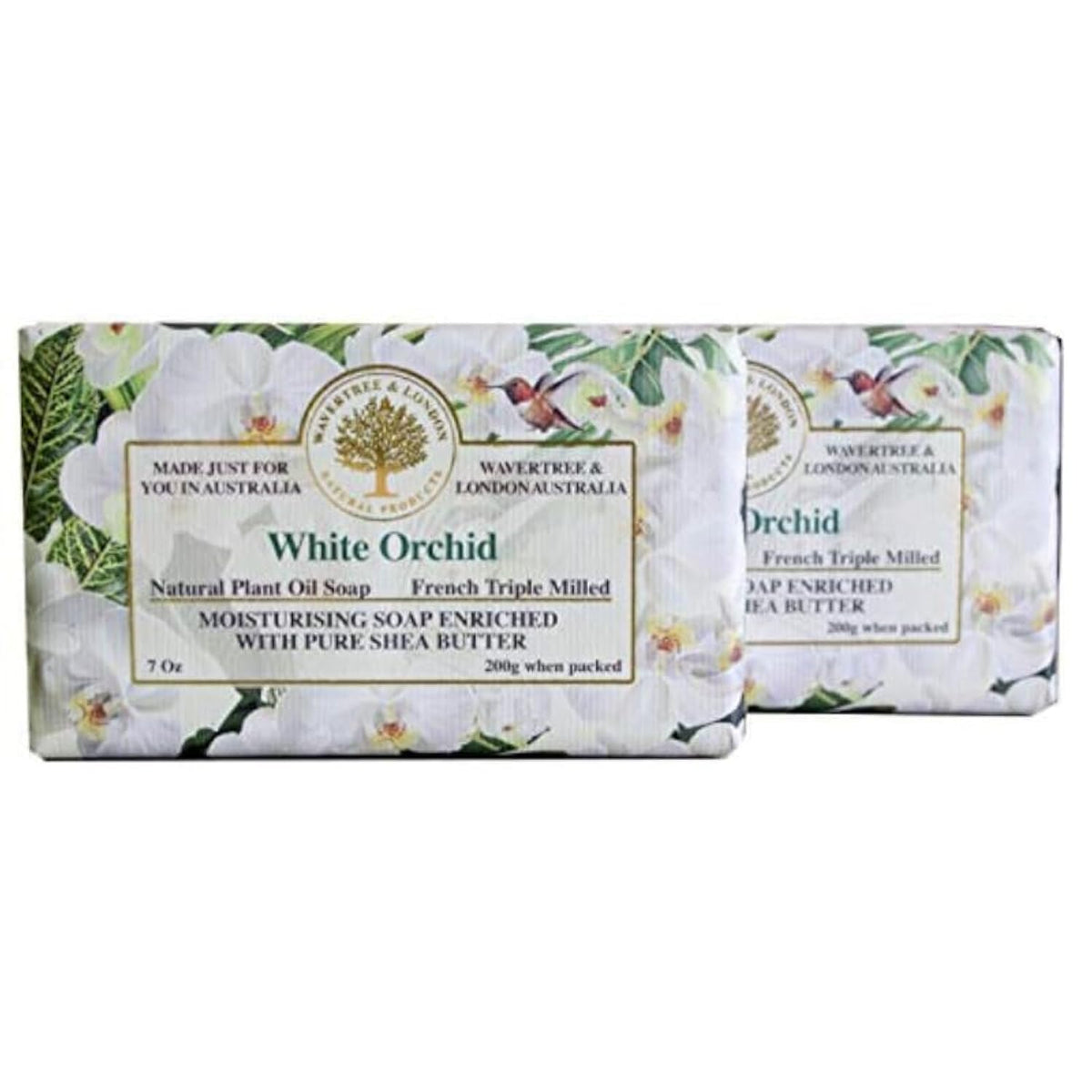 Wavertree & London White Orchid Scented Soap Bars - 7Oz Moisturizing Shea Butter, 2 Count