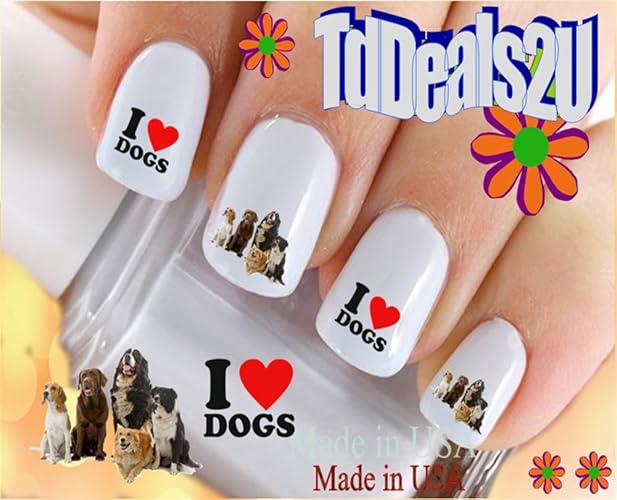 Hipzysticky Dog Breed Nail Decals - Waterslide Acrylic Art - Made In Usa, Highest Quality!