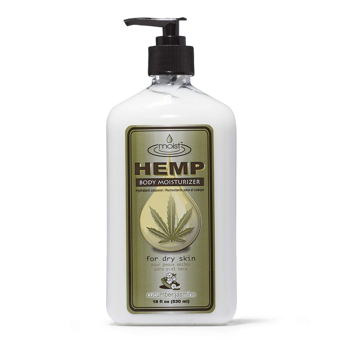 Moist Hemp Jasmine & Cucumber Body Moisturizer 18 Oz. By Genius.Nn - Hydrating Skin Care