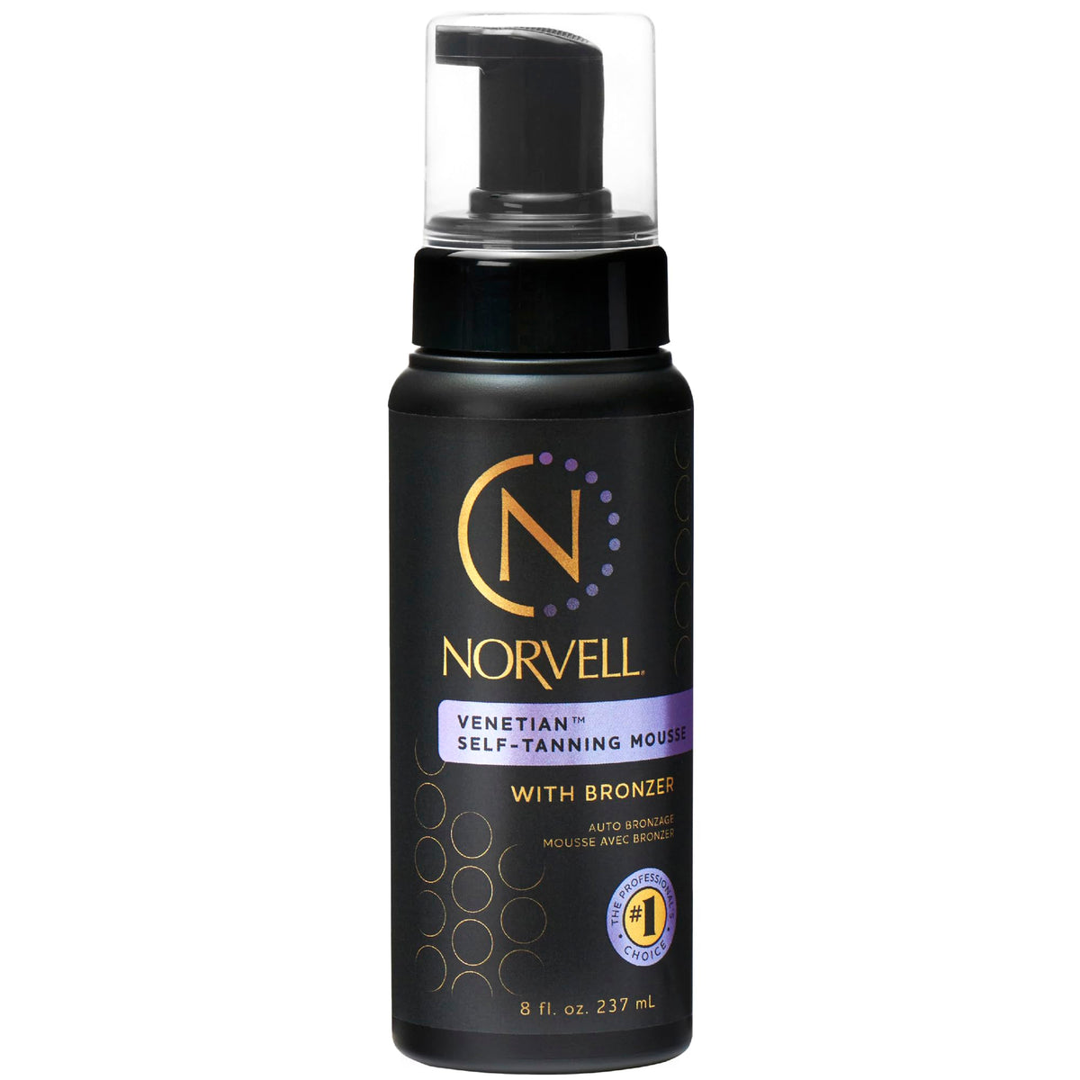 Norvell Venetian Sunless Self Tanner Mousse, 8 Fl Oz - Instant Anti-Orange Fake Tan Bronzer