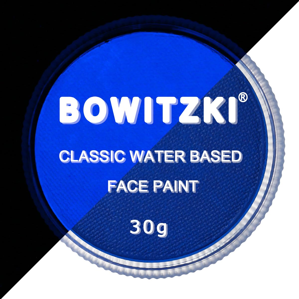 Bowitzki Neon Blue 30G Professional Face Paint - Safe For Kids & Adults, Water-Based Makeup