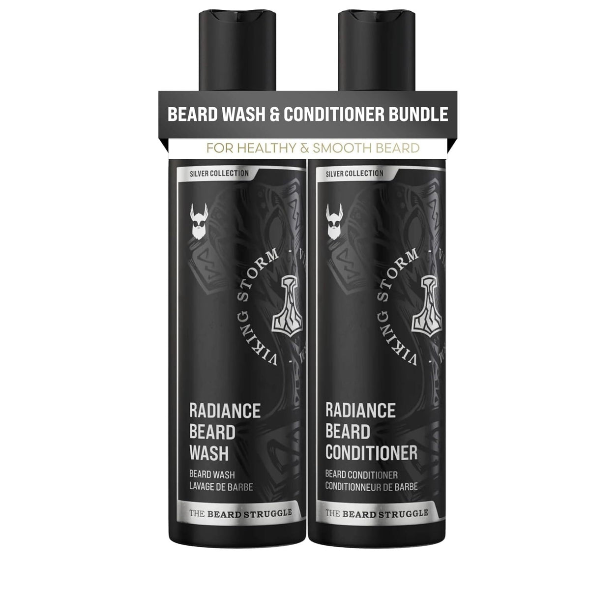 The Beard Struggle Radiance Beard Wash & Conditioner Bundle - Viking Storm, Pack Of 2, 4 Fl Oz