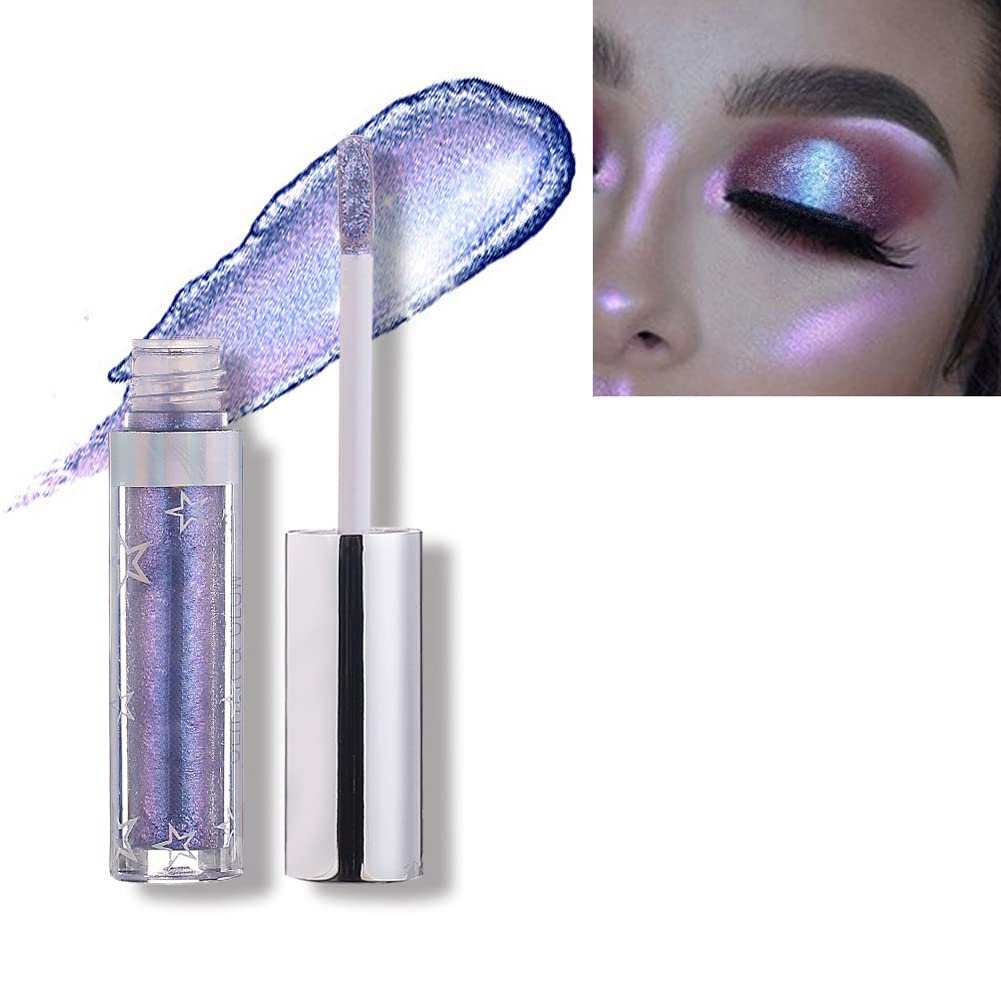 Ropalia 12 Color Liquid Glitter Eyeshadow - Waterproof Metallic Pigment, Sparkling Makeup