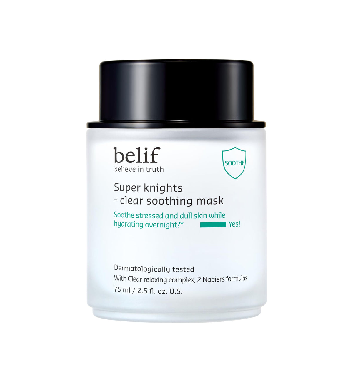 Belif Super Knight Clear Soothing Mask - Overnight Hydrating, Lightweight, Antioxidant-Rich 2.5 Fl Oz