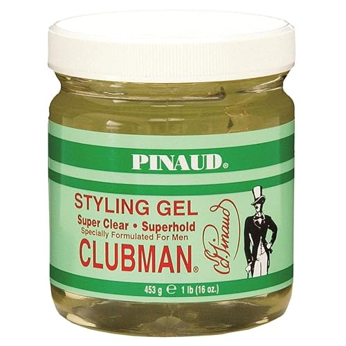 Clubman Super Clear Superhold Styling Gel, 16 Oz - Ultimate Hair Control & Shine