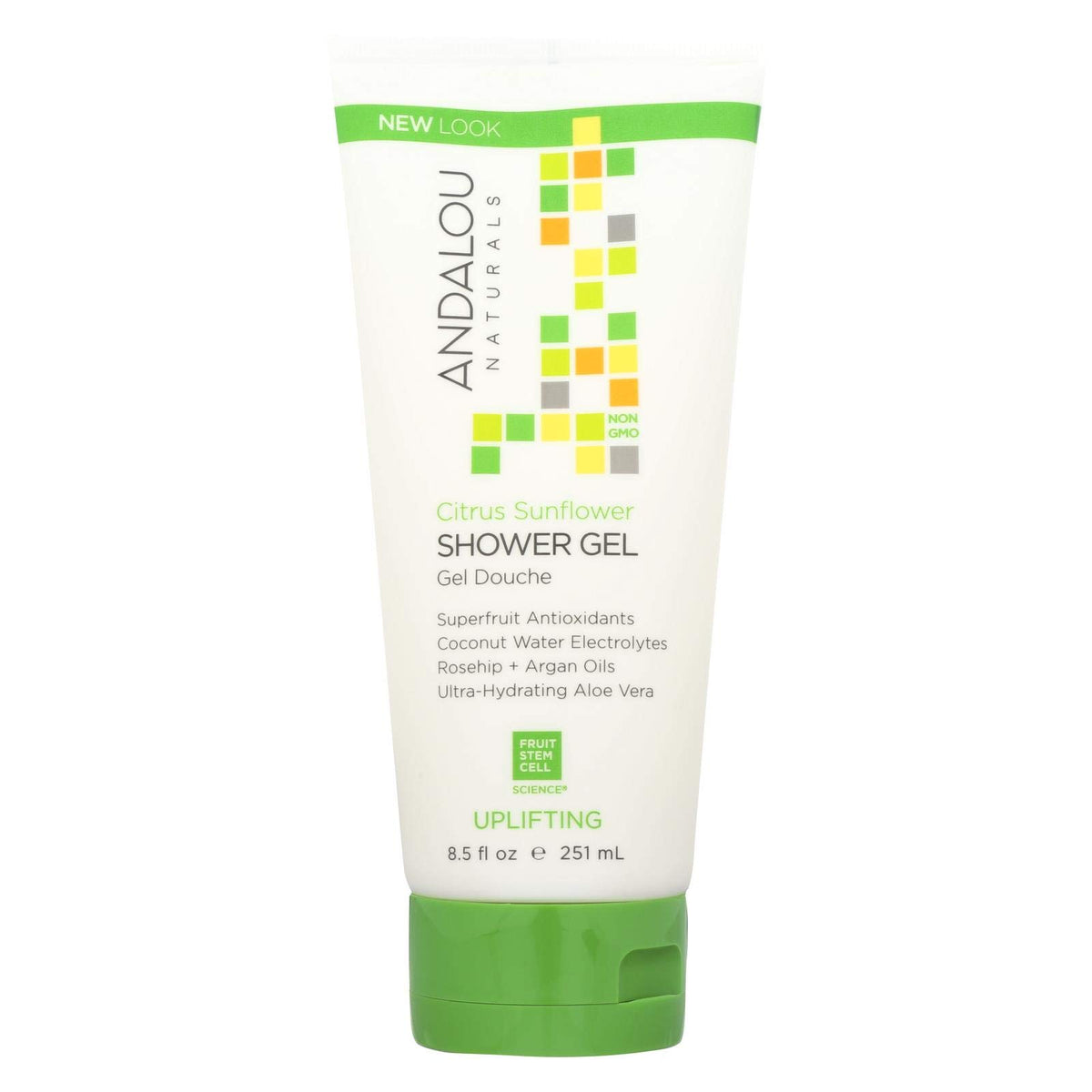 Andalou Naturals Citrus Verbena Shower Gel - Uplifting 8.5 Fl Oz, Refreshing Cleanser