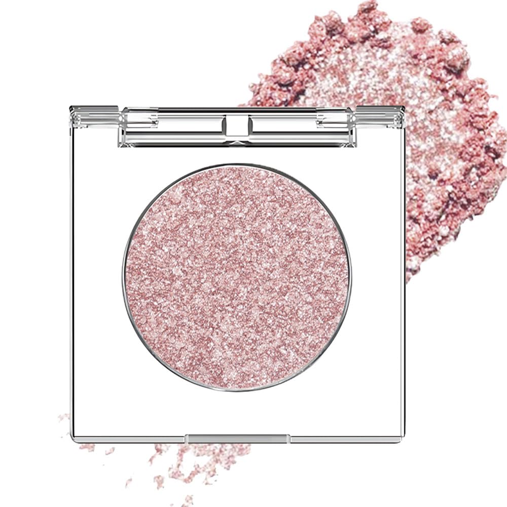 Cakaila Rose Gold Glitter Shimmer Eyeshadow - High Pigment, Waterproof, Longwear, Buildable 