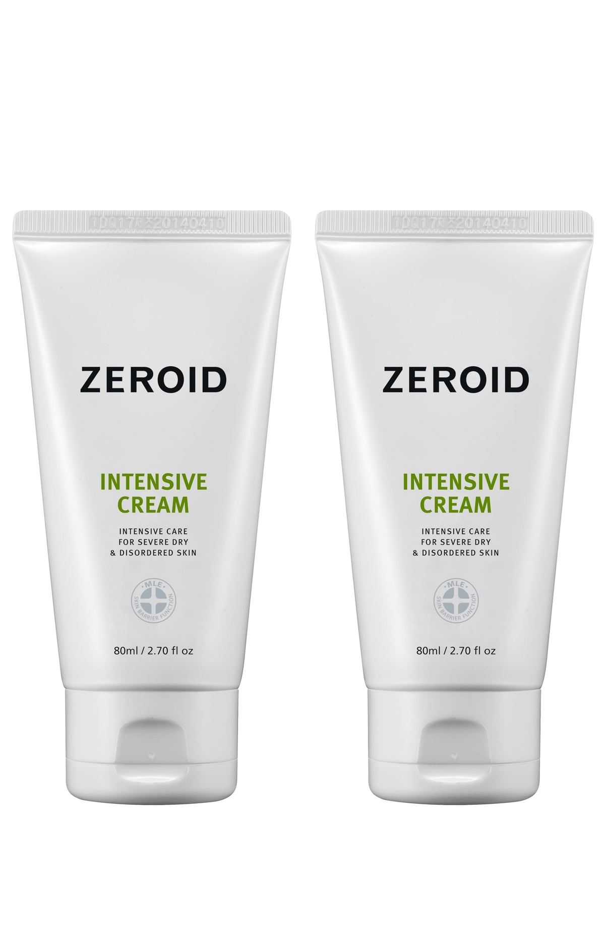 Zeroid Intensive Cream Duo For Severe Dry Skin - 2 Units, 2.7 Fl Oz Each, Korean Dermocosmetic