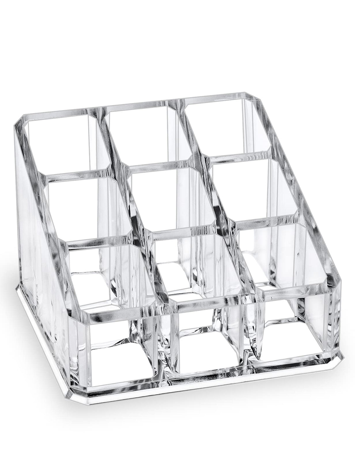 Mosiker Clear Acrylic Lipstick & Perfume Organizer With 9 Slots - Compact And Stylish Holder