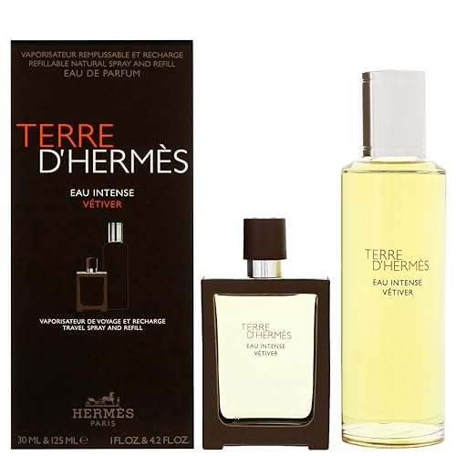 Hermes Terre D'Hermes Eau Intense Vetiver 2-Piece Set For Men, 4.2 Oz + 1