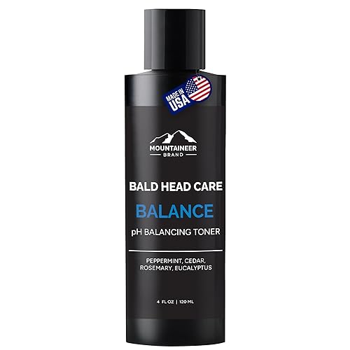 Mountaineer Brand Anti Shine Face & Scalp Ph Balance | All Natural Bald Head Care 4 Oz