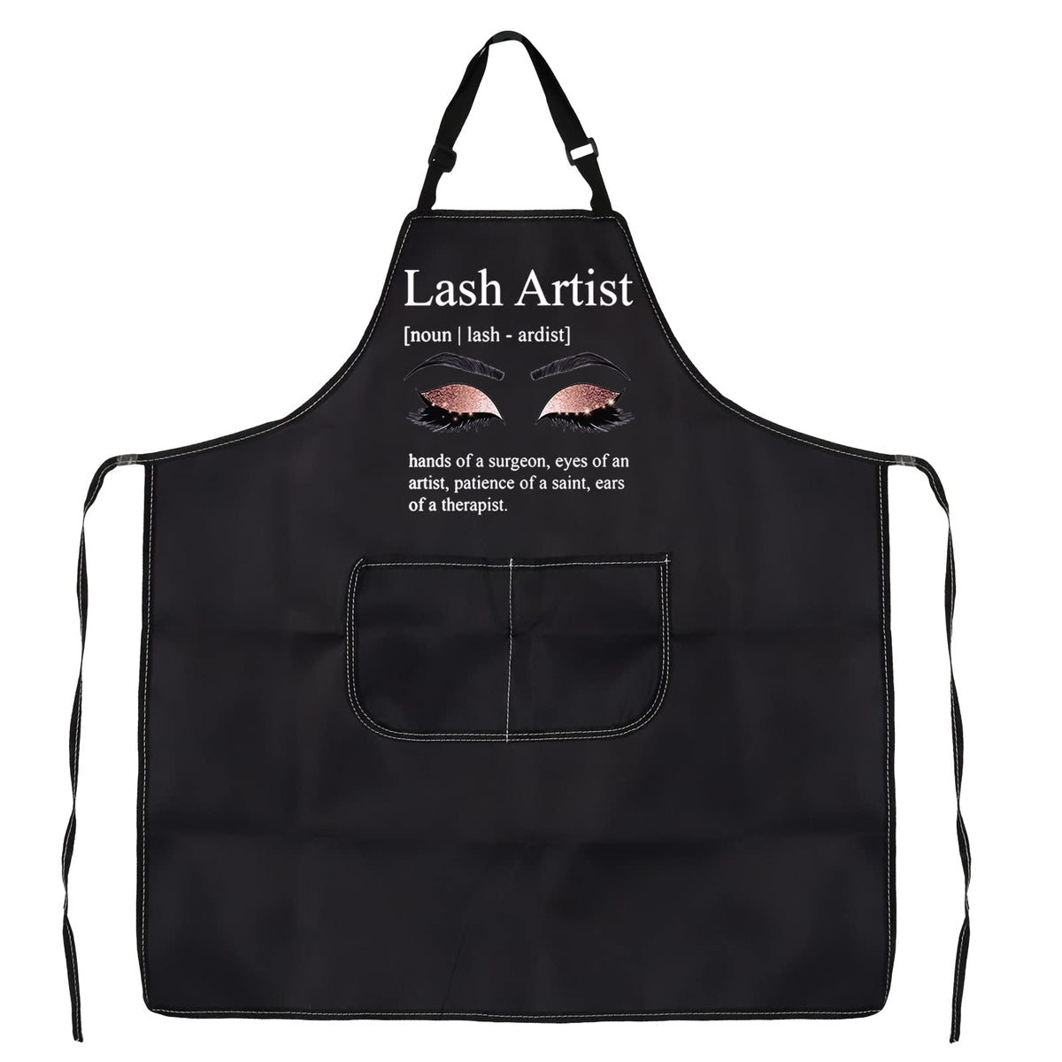 Pxtidy Waterproof Lash Artist Pink Apron For Beauticians & Salon Professionals, Large Size