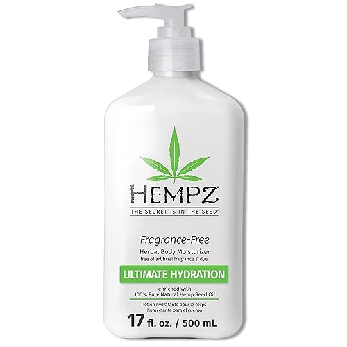 Hempz Fragrance-Free Body Lotion - 17 Fl Oz, Daily Moisturizing Cream With Shea Butter & Aloe