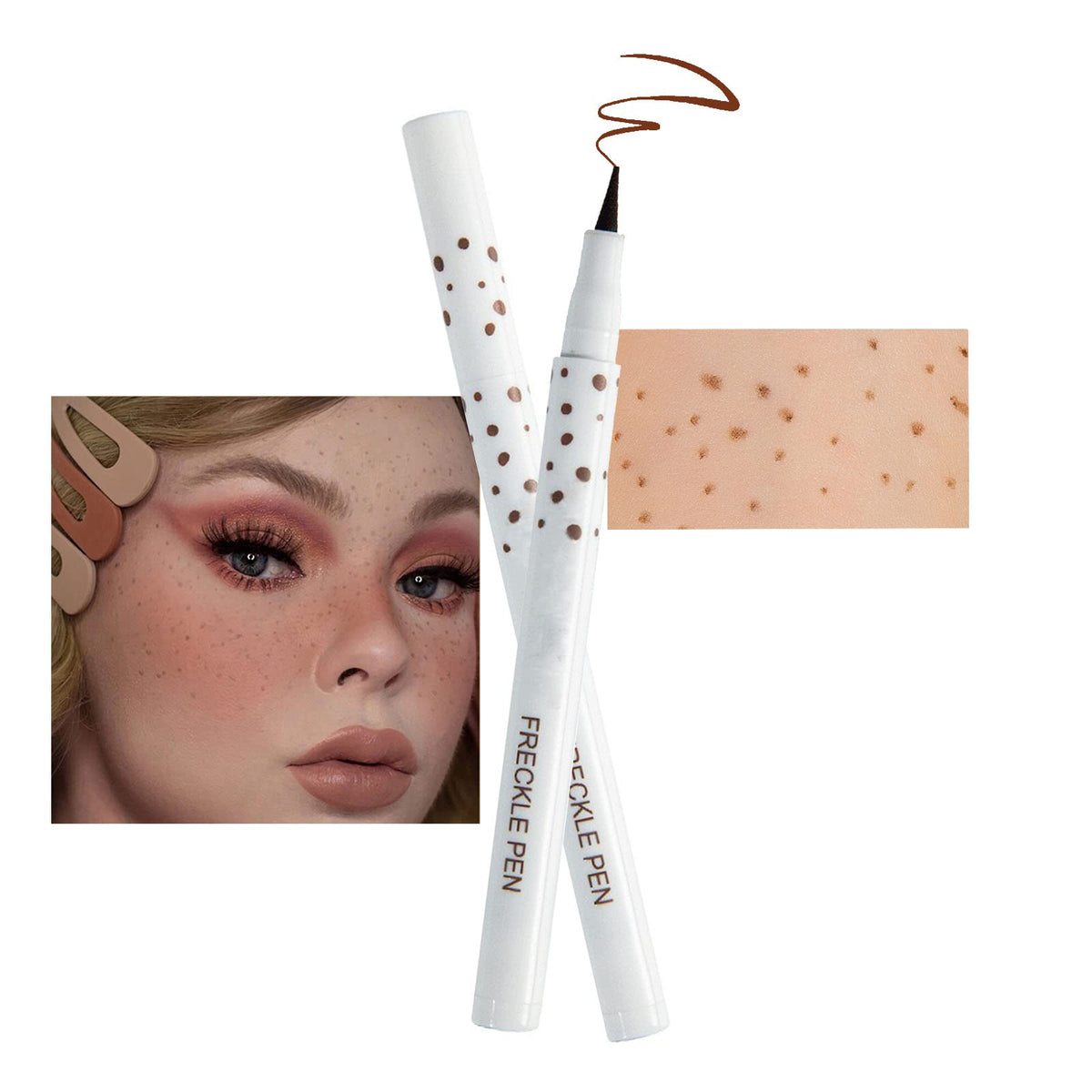 Rosarden Freckle Pen - Waterproof Faux Freckles Makeup For Natural Sunkissed Skin, Natural Coffee