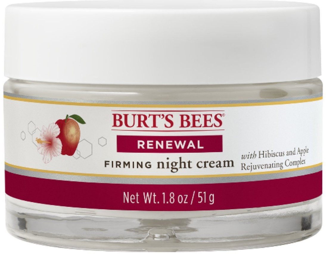 Burt'S Bees Renewal Night Firming Cream, 1.8 Oz - Anti-Aging Moisturizer For Radiant Skin