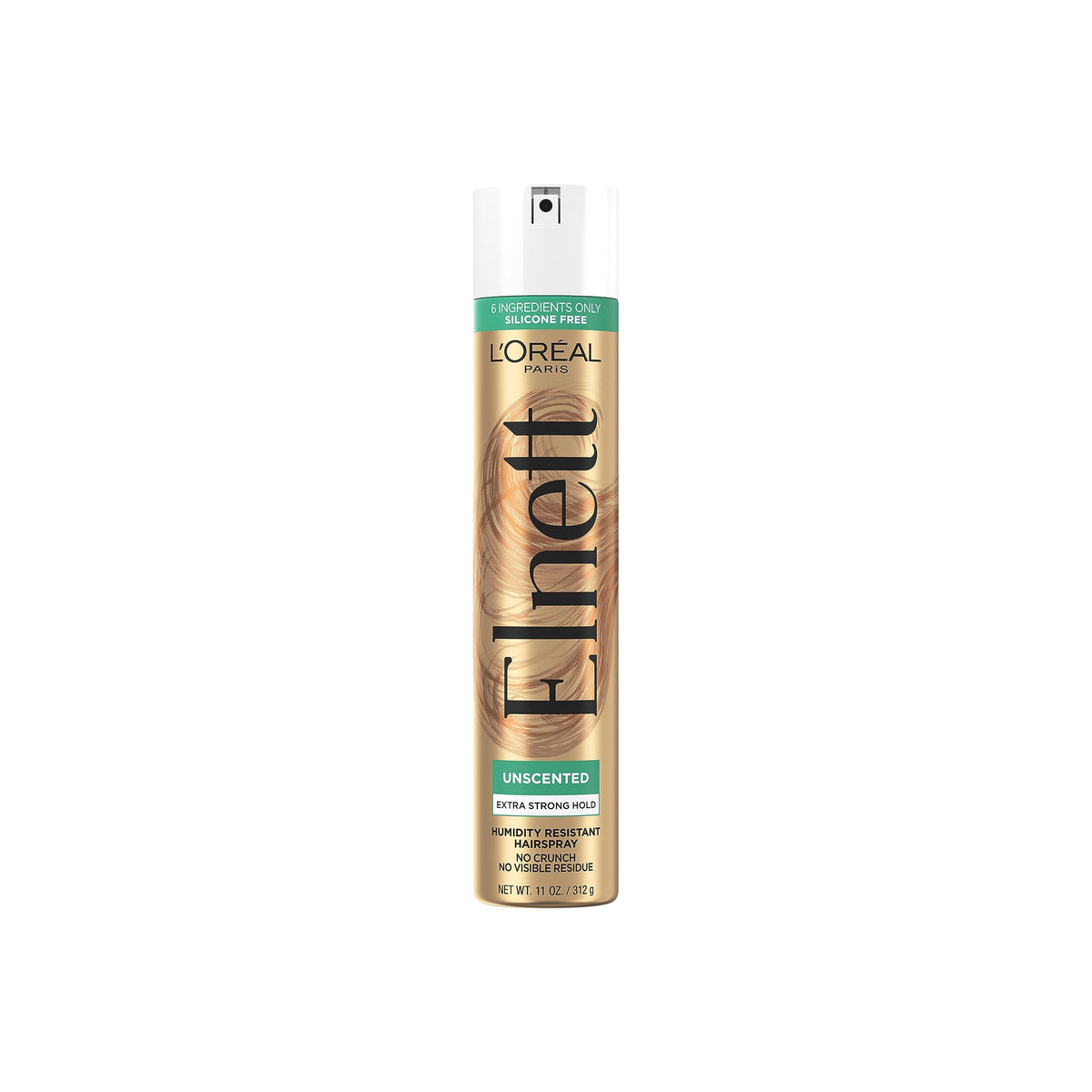 L'Oreal Paris Elnett Satin Hairspray Extra Strong Hold Unscented 11 oz - Hair Styling Spray