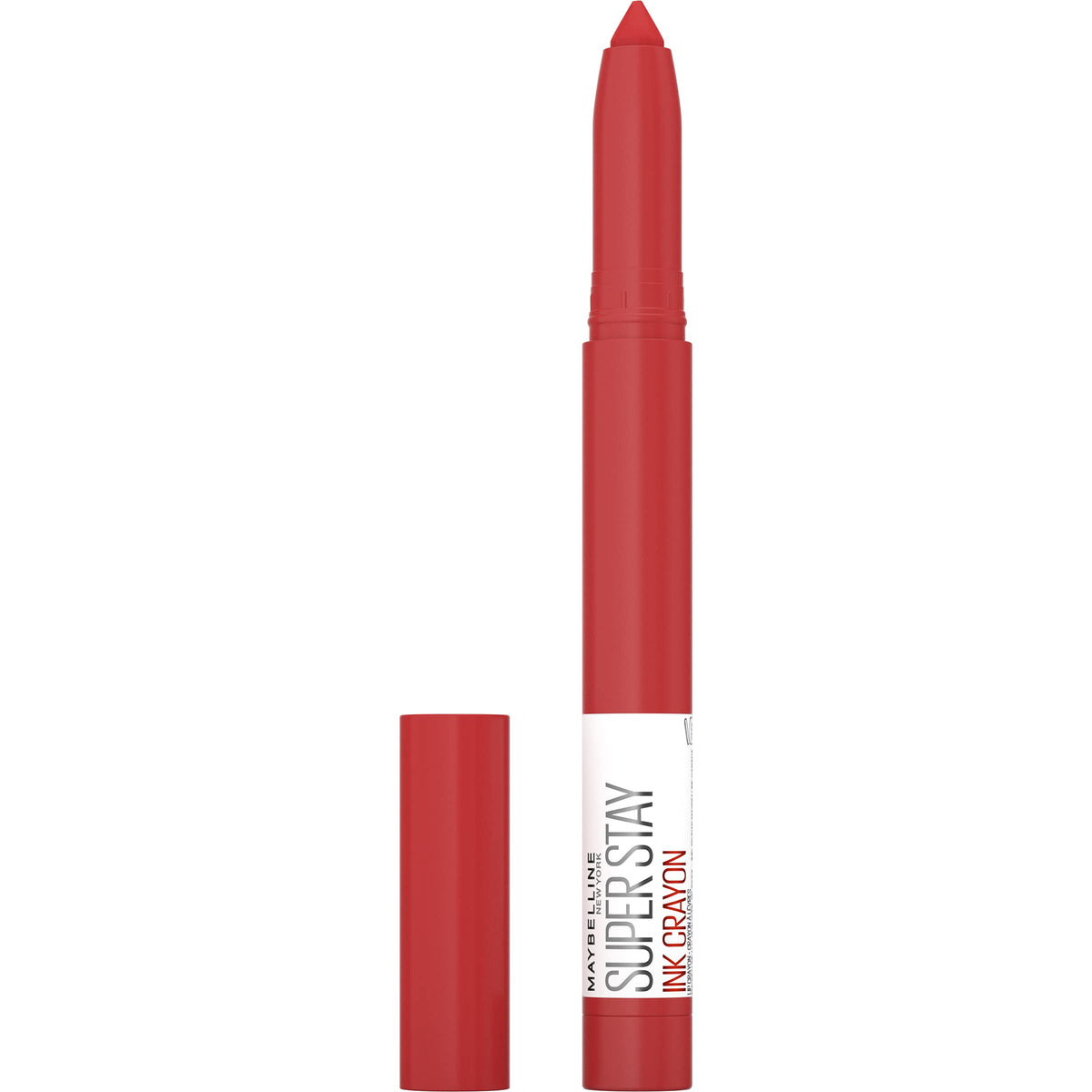 Maybelline Super Stay Ink Crayon Lipstick, Precision Matte Crayon, Longwear Red Nude, 1 Count