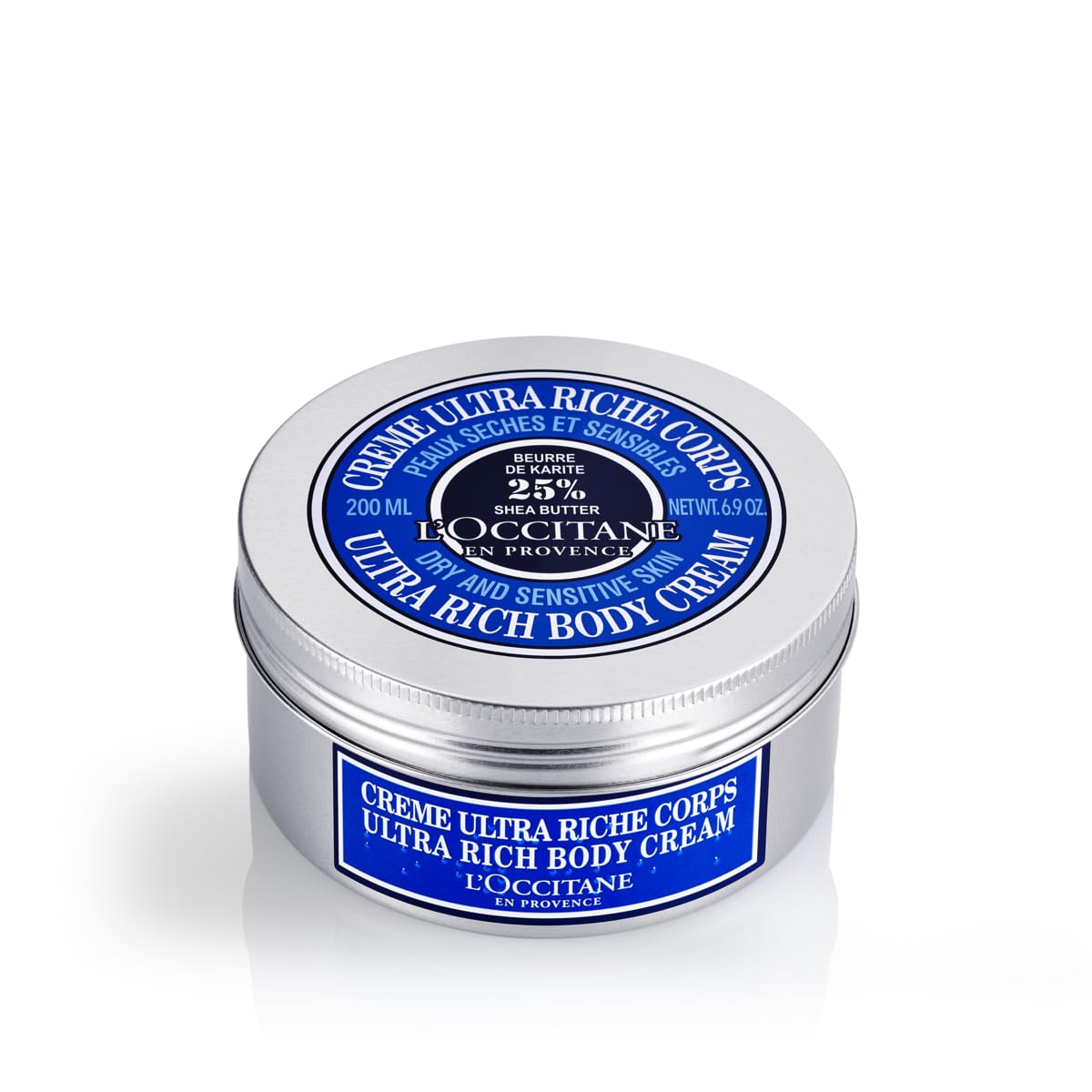 L'OCCITANE Ultra Rich Body Cream - 25% Shea Butter, Nourishing for Sensitive Skin, 6.9 oz