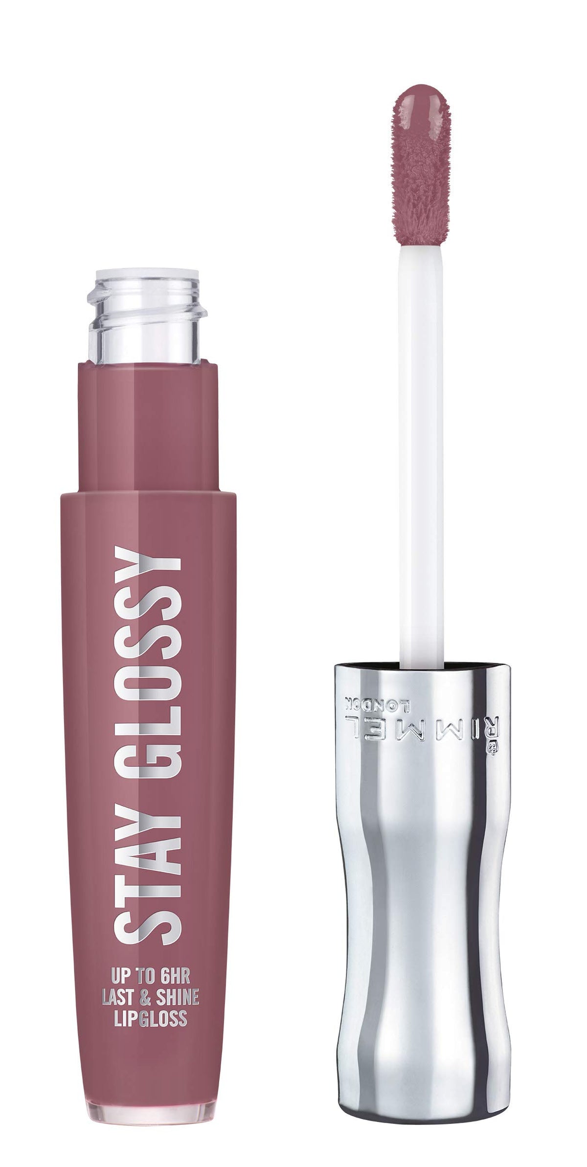 Rimmel Stay Glossy Lip Gloss, Non-Sticky & Lightweight, 290 Date Night, 0.18Oz