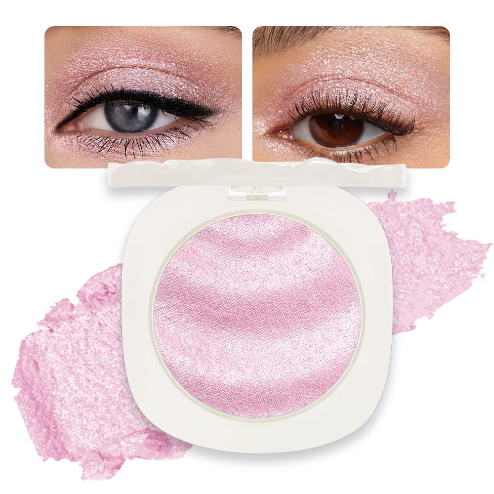 Cakaila Shimmer Pink Light Purple Eyeshadow - High Pigment, Waterproof, Longwear, 24 Hour Finish