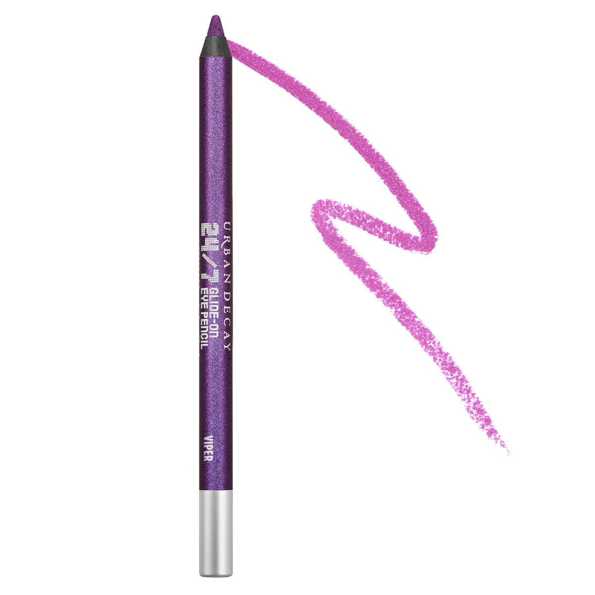 URBAN DECAY 24/7 Glide-On Waterproof Eyeliner Pencil Viper - Purple Metallic, Smudge-Proof, 0