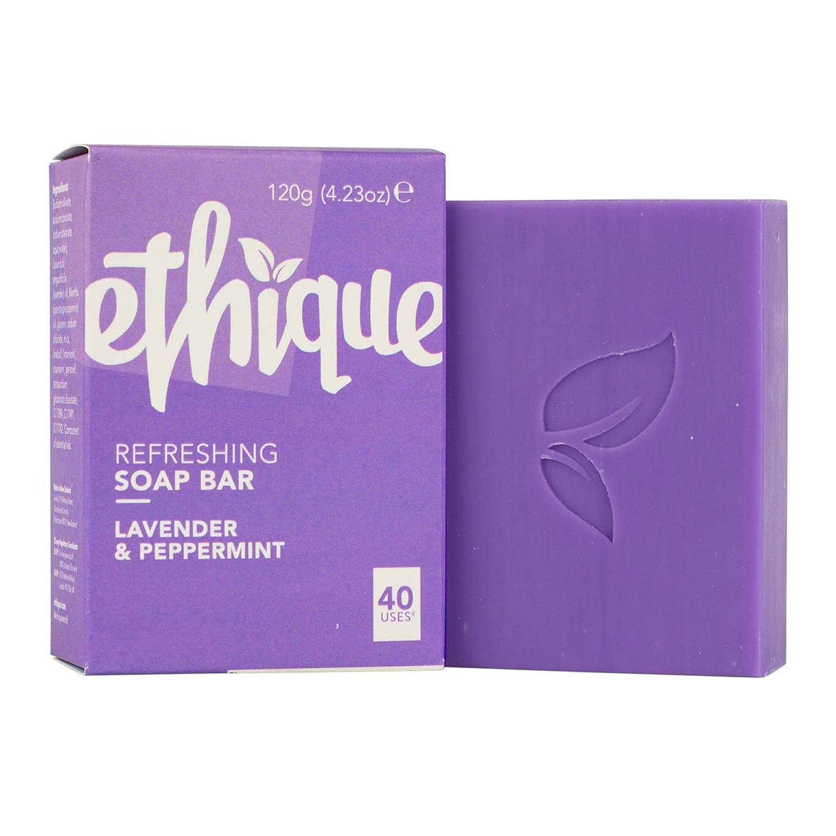 Ethique Lavender & Peppermint Soap Bar - Vegan, Eco-Friendly, 4.23 Oz - All Skin Types