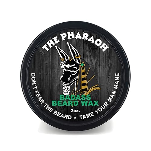 Badass Beard Care Beard Wax - Pharaoh Scent, 2 Oz - Softens & Adds Density To Beard Hair