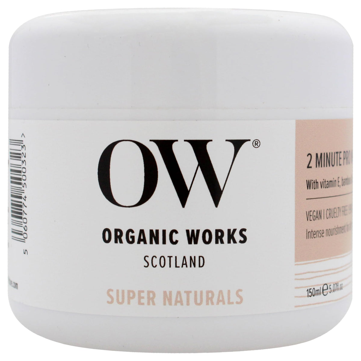 Organic Works 2 Minute Pro Nourish Hair Mask - Hydrating, Restores Split Ends, 5.07 Oz