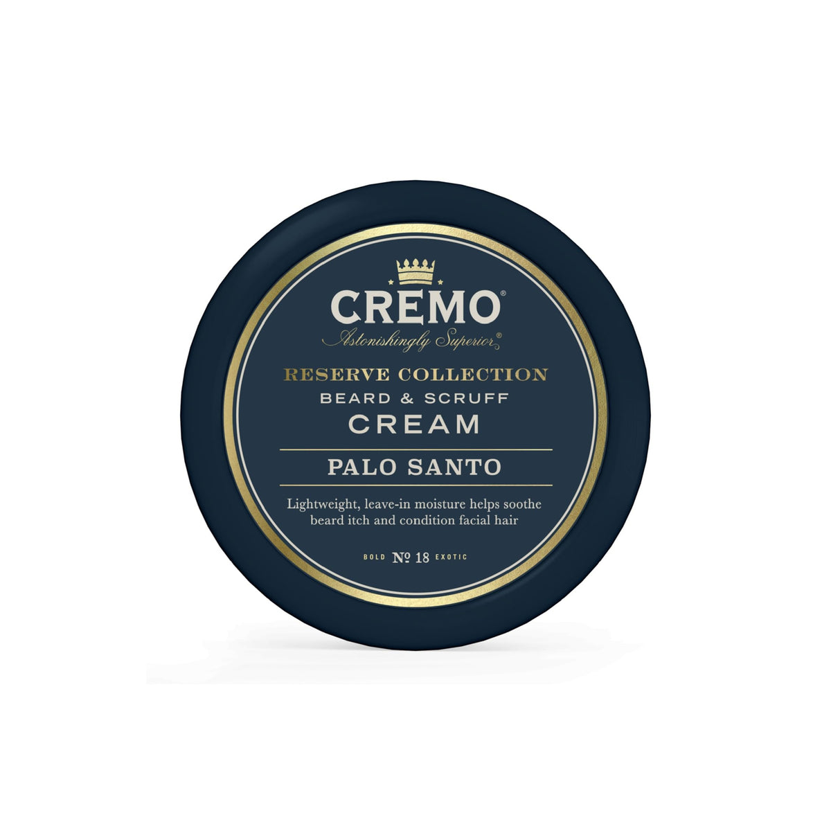 Cremo Beard & Scruff Cream, Palo Santo - 4 Oz, Soothes Itch, Light-Hold Styling For Stubble