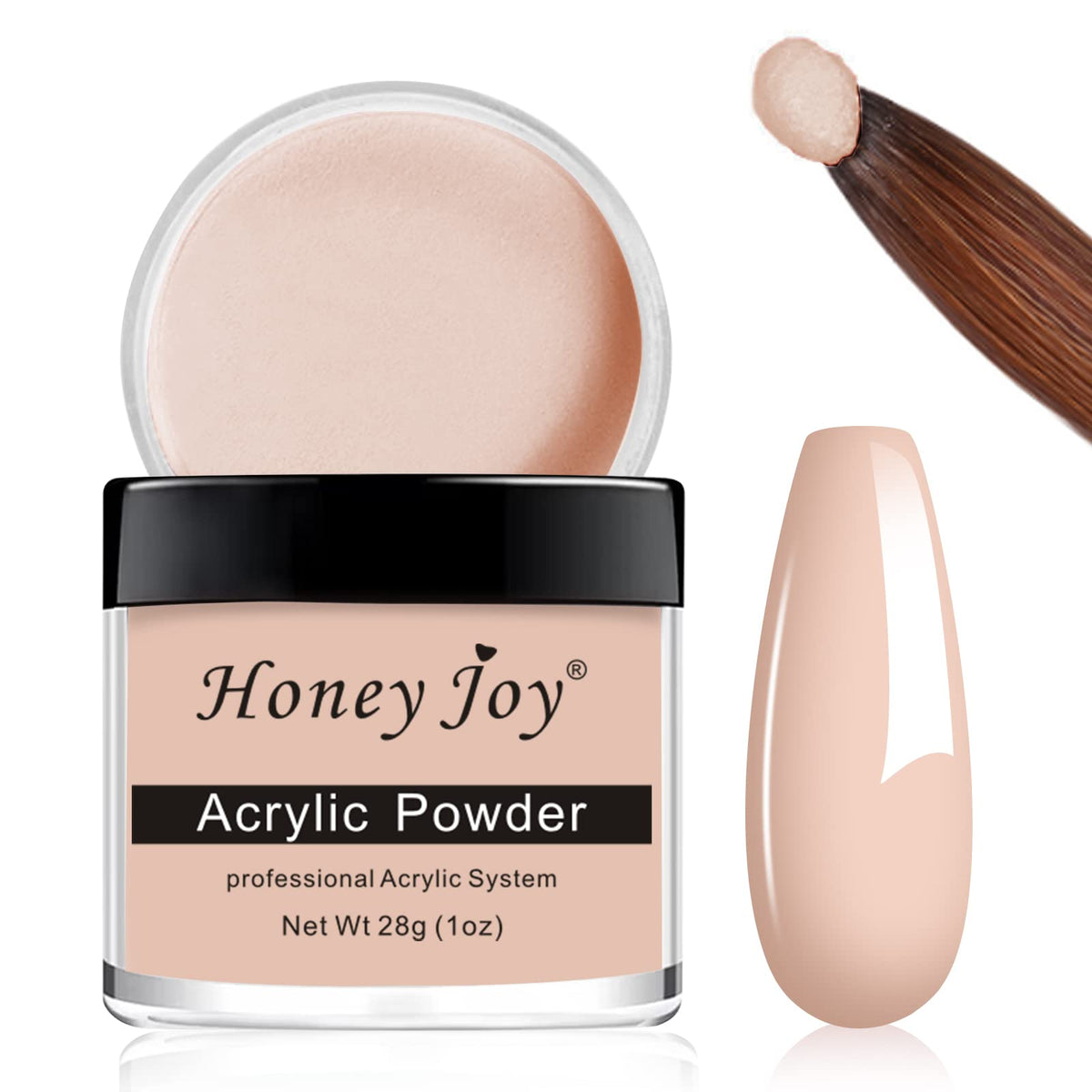 Honey Joy Acrylic Powder 28g - Professional White, Clear, Red, Nude for Nail Extensions, HJ-NAP017