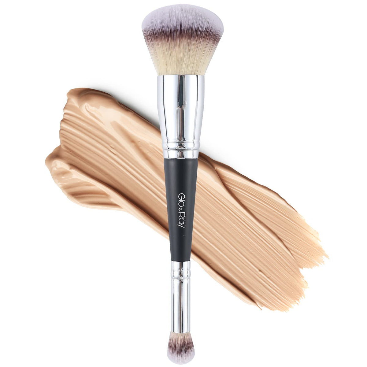 Glo&Ray Dual-Ended Foundation & Concealer Brush - Premium Luxe For Flawless Blending & Buffing