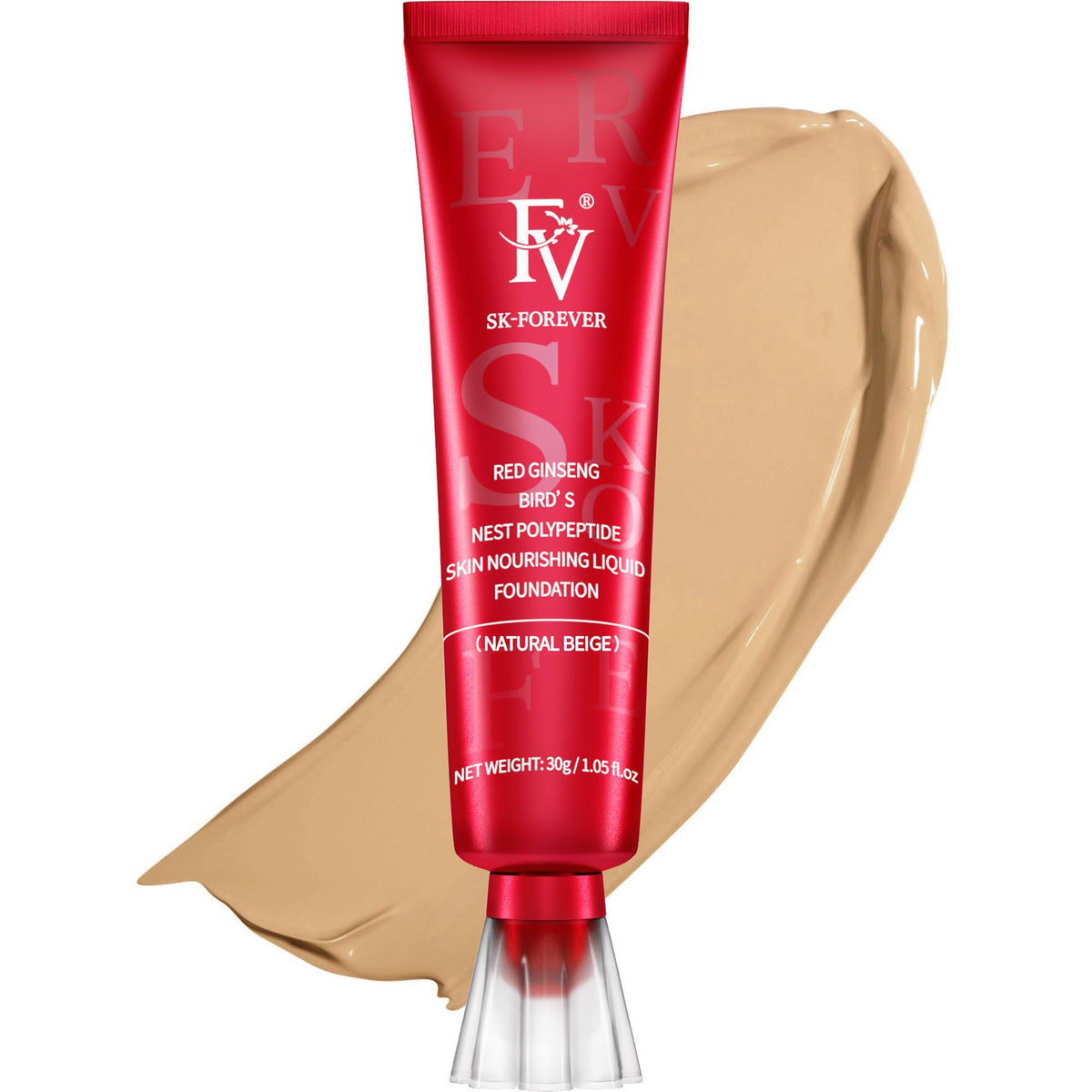 Fv Waterproof Liquid Foundation, Matte Finish, Oil-Free, Natural Beige, Lightweight, 1 Fl. Oz.