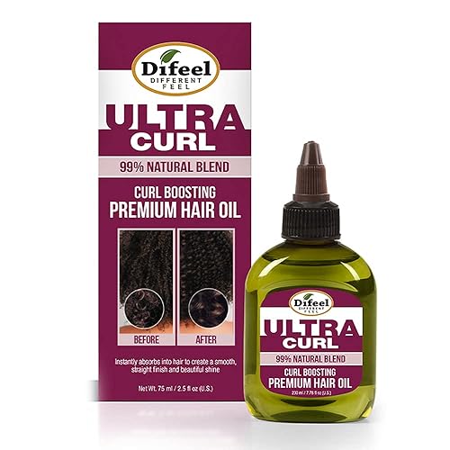 Difeel Ultra Curl Hair Oil - Curl Boosting, 2.5 Fl Oz, Premium Formula For Gorgeous Curls